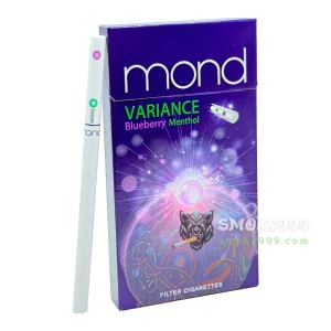 บุหรี่นอก Mond ม่อน บลูเบอรี่ มวนสลิม (2 เม็ดบีบ)