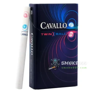 บุหรี่นอก Cavallo Twin Ball คาวาโล่ ม่วง (2 เม็ดบีบ)