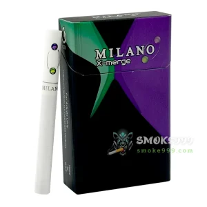 บุหรี่นอก Milano X-Merge มิลาโน่ ม่วง บลูเบอรี่ (2 เม็ดบีบ)