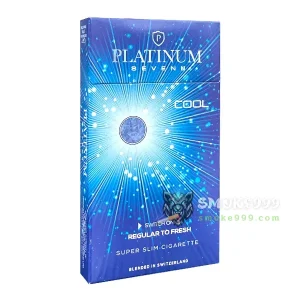 บุหรี่นอก Platinum แพลทินัม Cool ฟ้า (1 เม็ดบีบ)