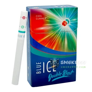 บุหรี่นอก Blue Ice Double Blast (2 เม็ดบีบ) บลู ไอซ์ บลาสท์