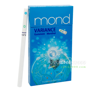 บุหรี่นอก Mond ม่อน มิ้นหมากฝรั่ง ฟ้า มวนสลิม (2 เม็ดบีบ)