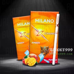 บุหรี่นอก Milano มิลาโน่ มะม่วง มวนสลิม (1 เม็ดบีบ)