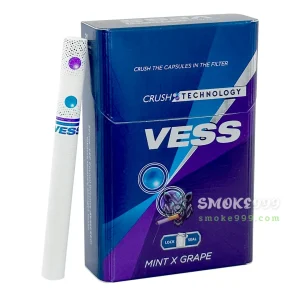 บุหรี่นอก Vess เวส องุ่น Crush Mint X Grape (2 เม็ดบีบ)